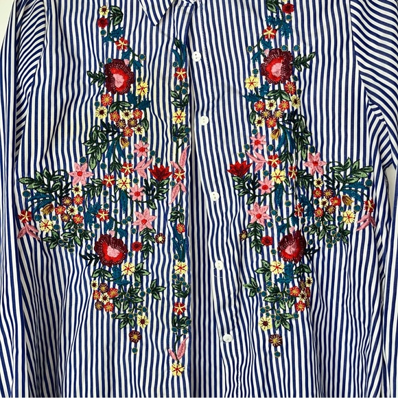 COPY - ChicWish Embroidered Button Down Tunic Length - Picture 4 of 10